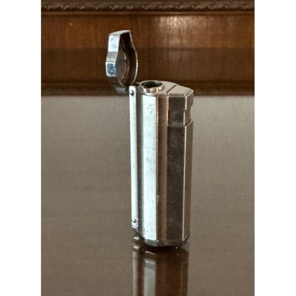 Slim Portable Refillable Silver Metal Lighter